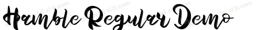 Hamble Regular Demo字体转换